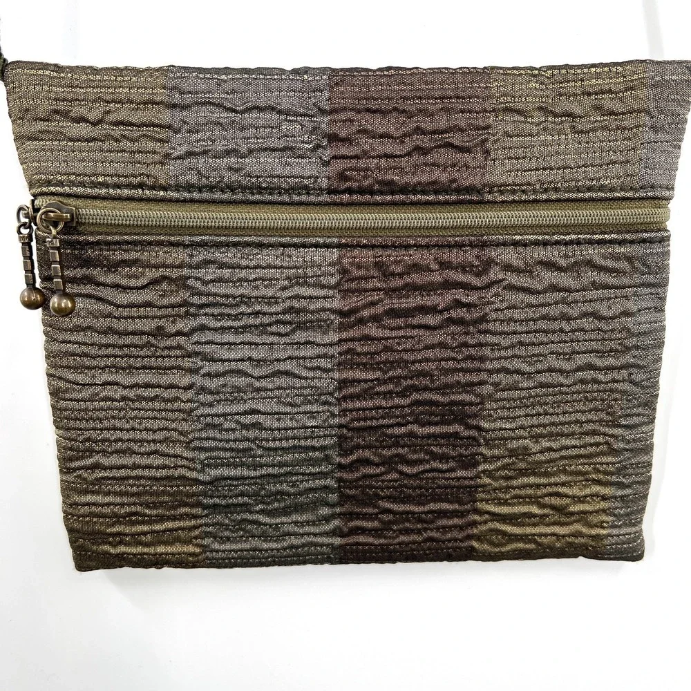 Maruca boulder Colorado metallic crinkle fabric crossbody purse bag boho